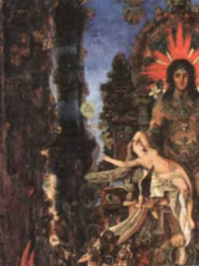                         جوبيتر وسيميلي؛ تفصيل من لوحة زيتية لغوستاف مورو (1895): عالم اللاوعي بكل جلاله وجماله