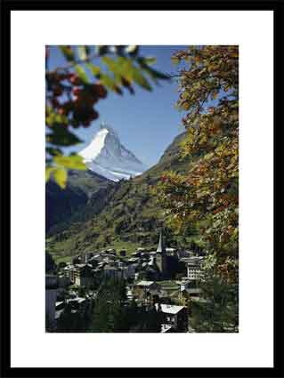 Zermatt village with the Matterhorn in the background